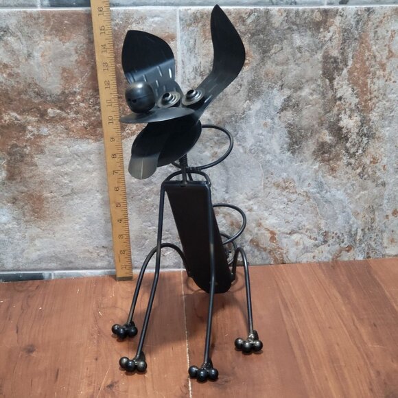 Metal Dog Wine Bottle Holder Floppy Eared Wagging Tail Decorative Puppy - Picture 8 of 12